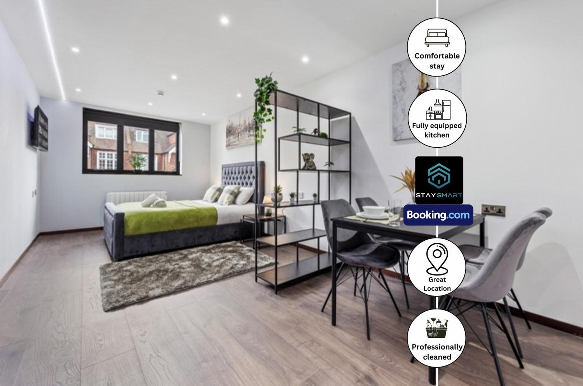 Stylish Studio Apt By Stay Smart Short Lets & Serviced Accommodation Woodstock With Free Wifi Londýn Exteriér fotografie
