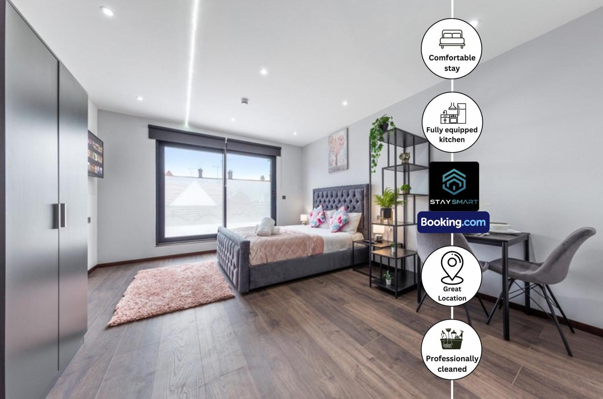 Stylish Studio Apt By Stay Smart Short Lets & Serviced Accommodation Woodstock With Free Wifi Londýn Exteriér fotografie
