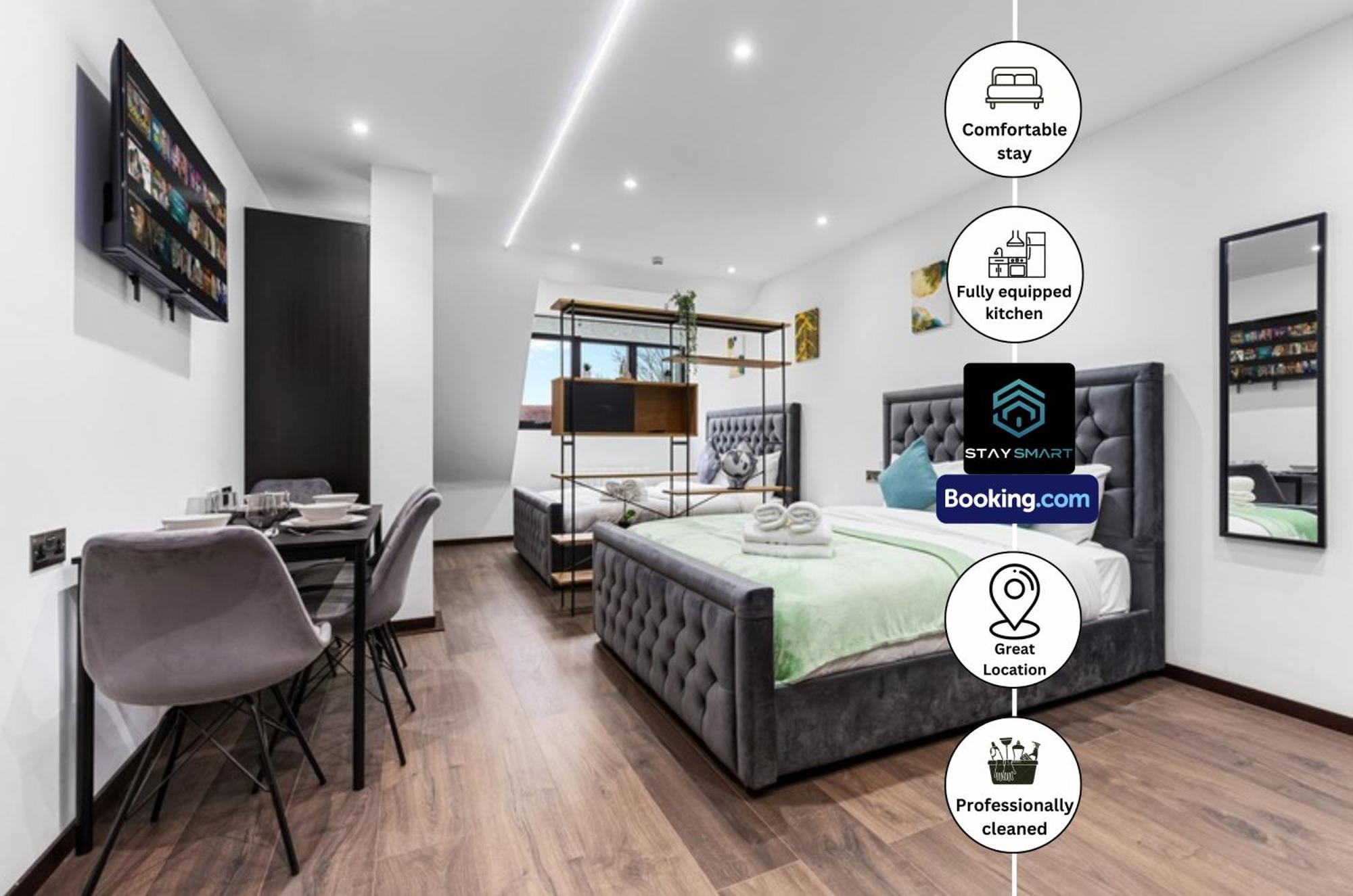 Stylish Studio Apt By Stay Smart Short Lets & Serviced Accommodation Woodstock With Free Wifi Londýn Exteriér fotografie