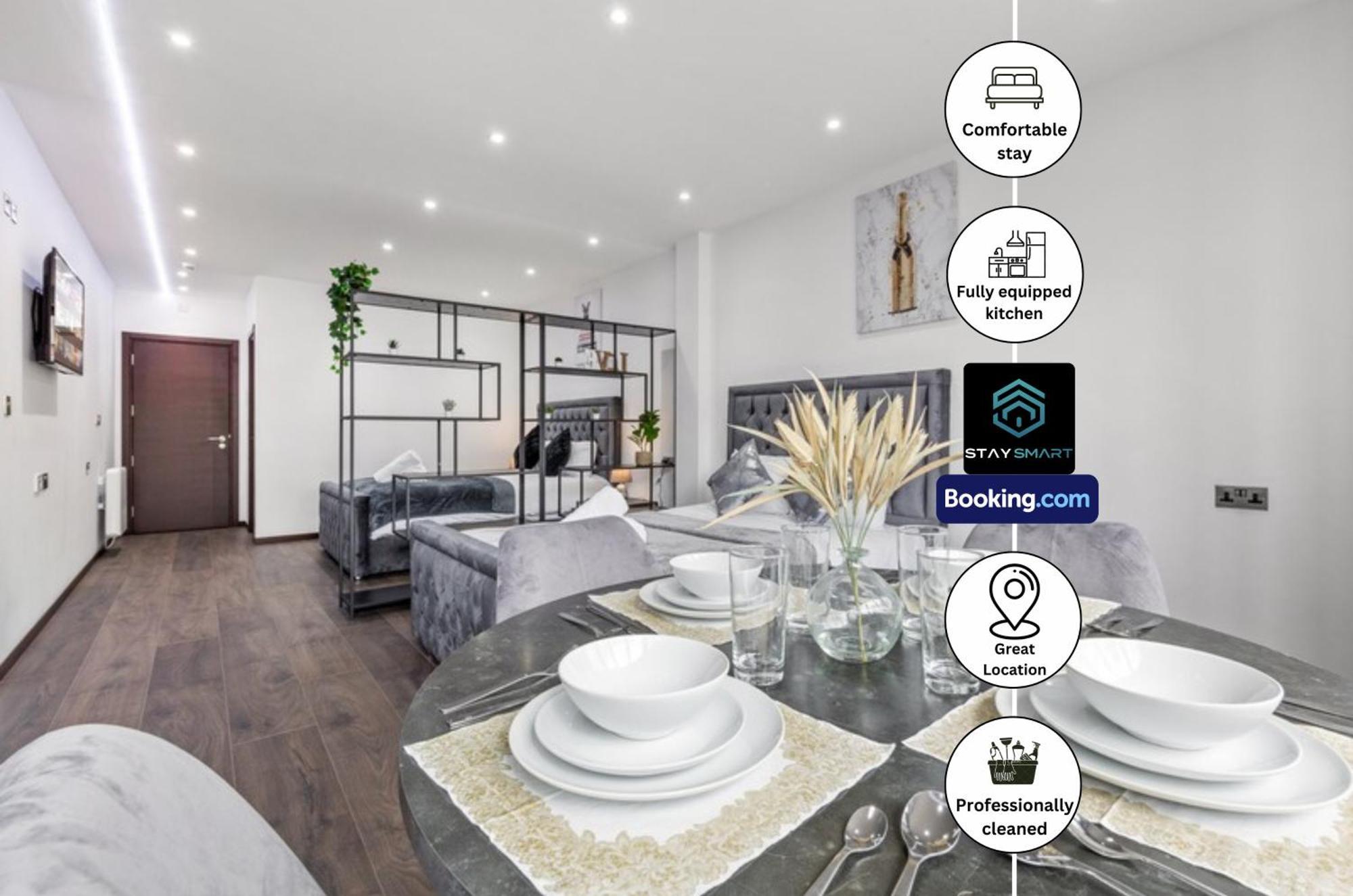 Stylish Studio Apt By Stay Smart Short Lets & Serviced Accommodation Woodstock With Free Wifi Londýn Exteriér fotografie