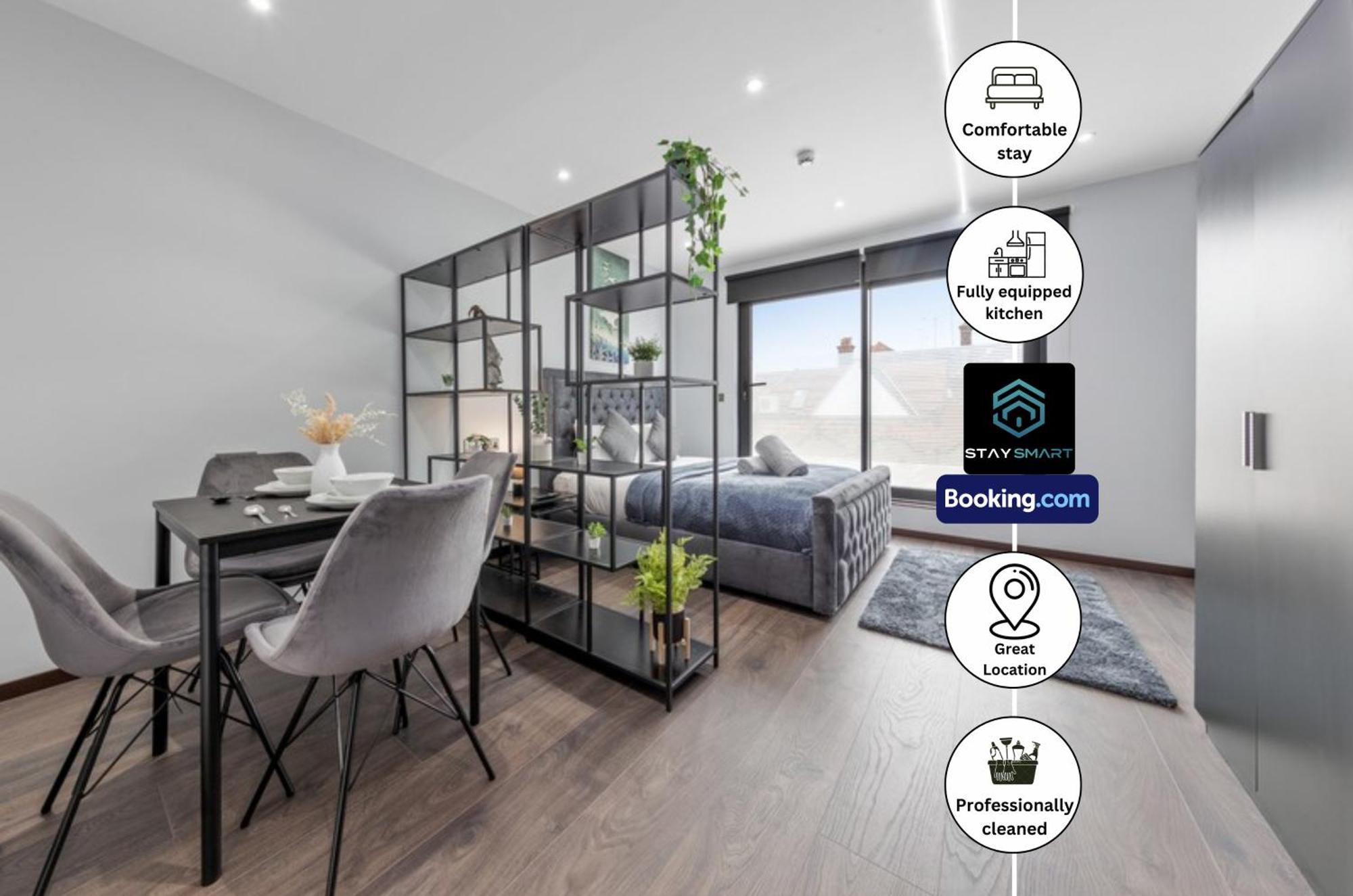 Stylish Studio Apt By Stay Smart Short Lets & Serviced Accommodation Woodstock With Free Wifi Londýn Exteriér fotografie
