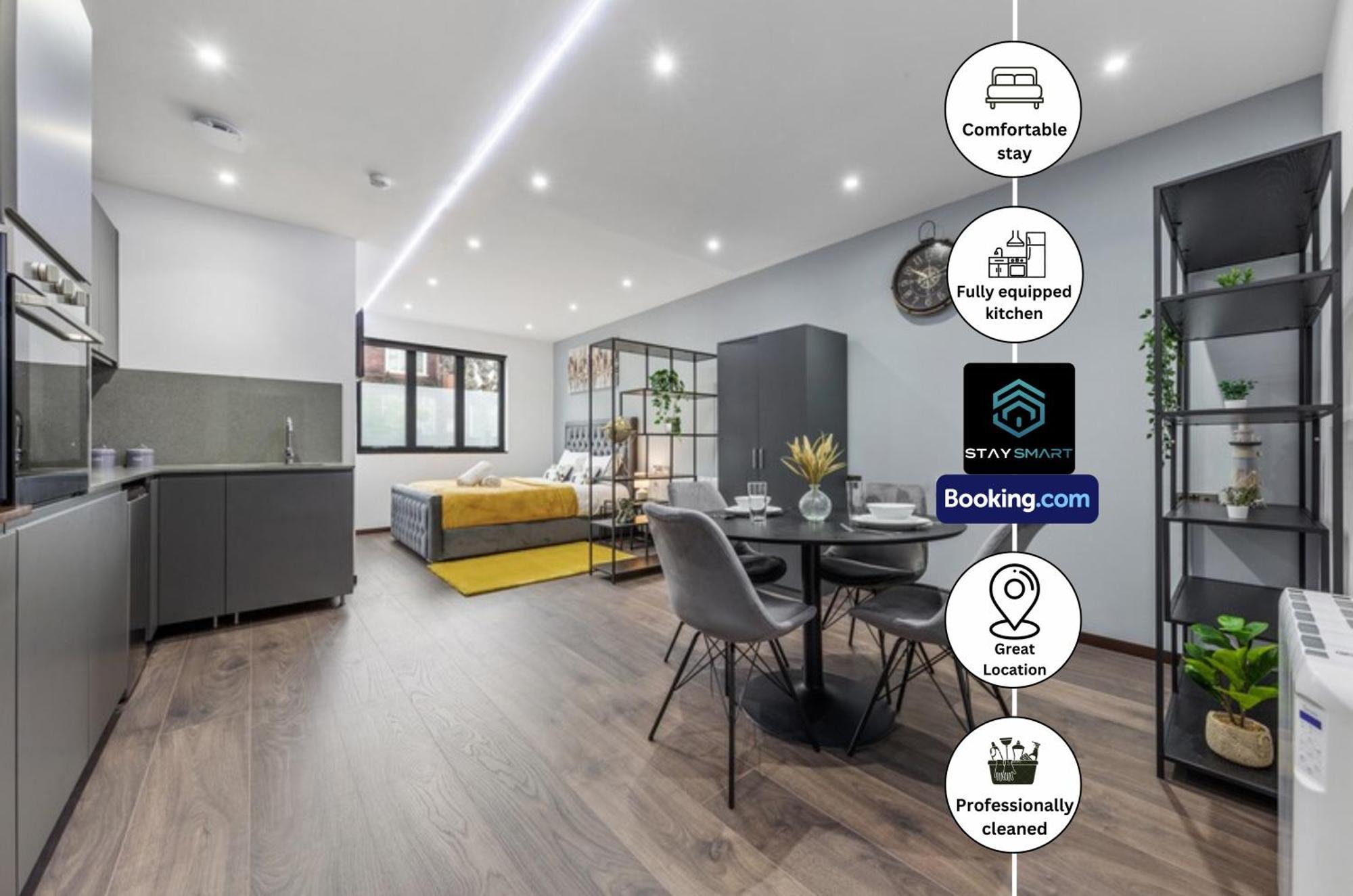 Stylish Studio Apt By Stay Smart Short Lets & Serviced Accommodation Woodstock With Free Wifi Londýn Exteriér fotografie