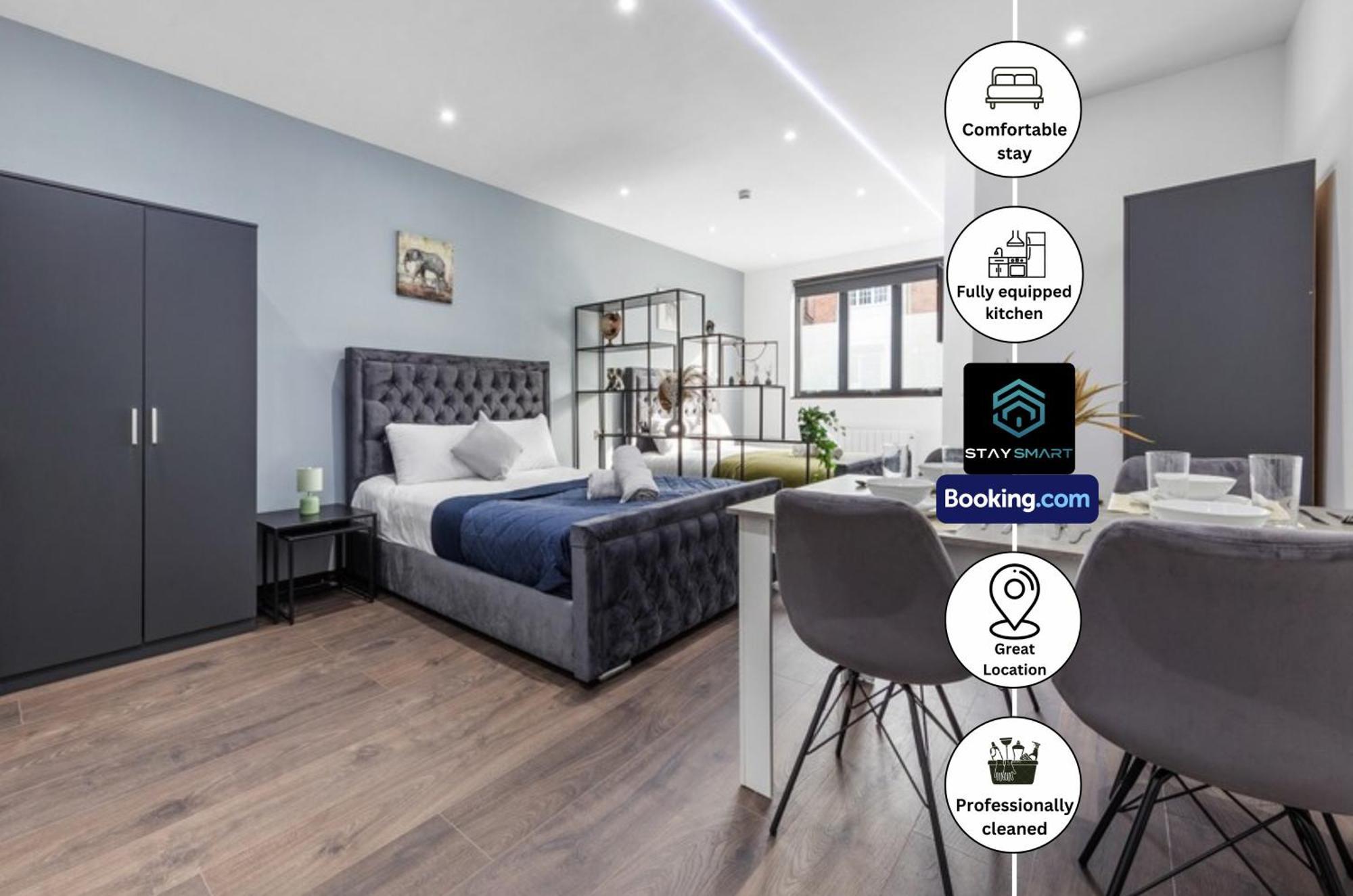 Stylish Studio Apt By Stay Smart Short Lets & Serviced Accommodation Woodstock With Free Wifi Londýn Exteriér fotografie