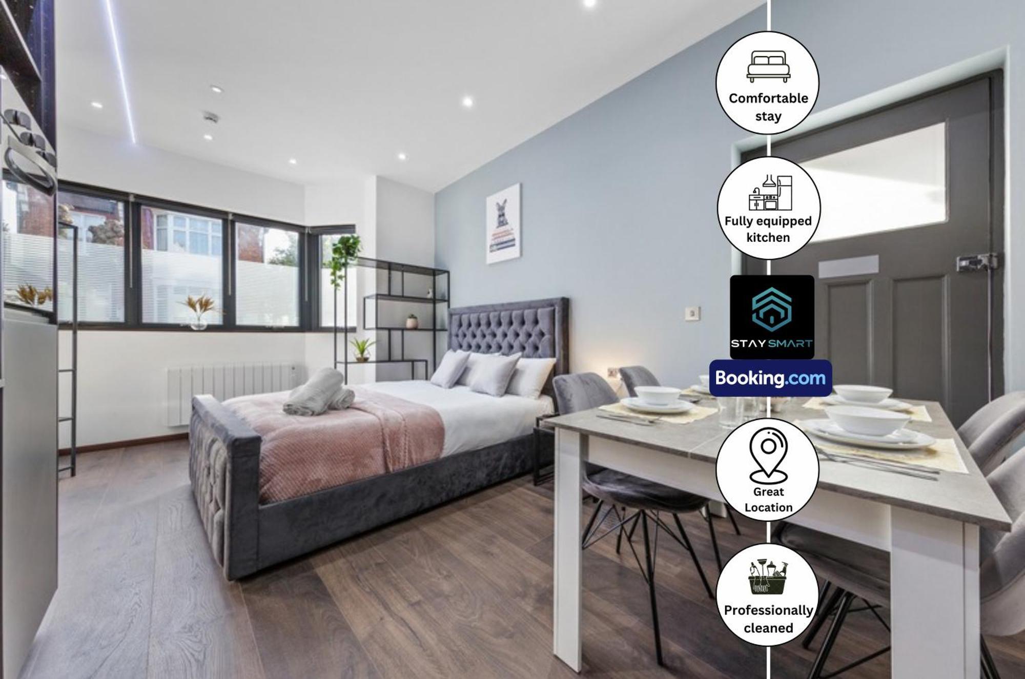 Stylish Studio Apt By Stay Smart Short Lets & Serviced Accommodation Woodstock With Free Wifi Londýn Exteriér fotografie
